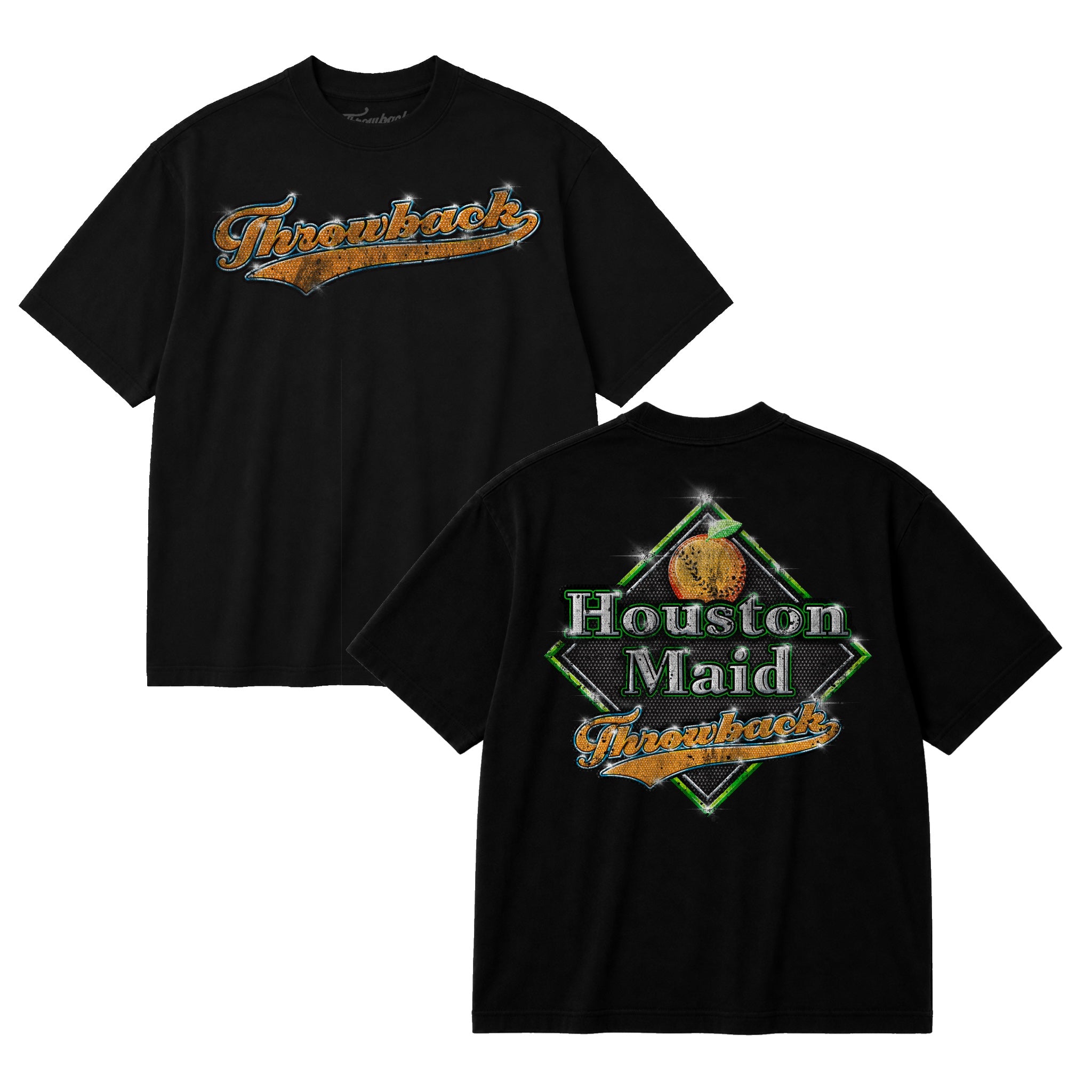 Houston Maid Throwback Tee (Black)