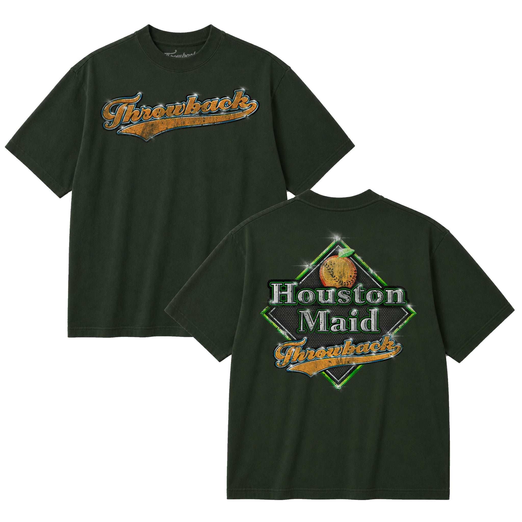 Houston Maid Throwback Tee (Moss)