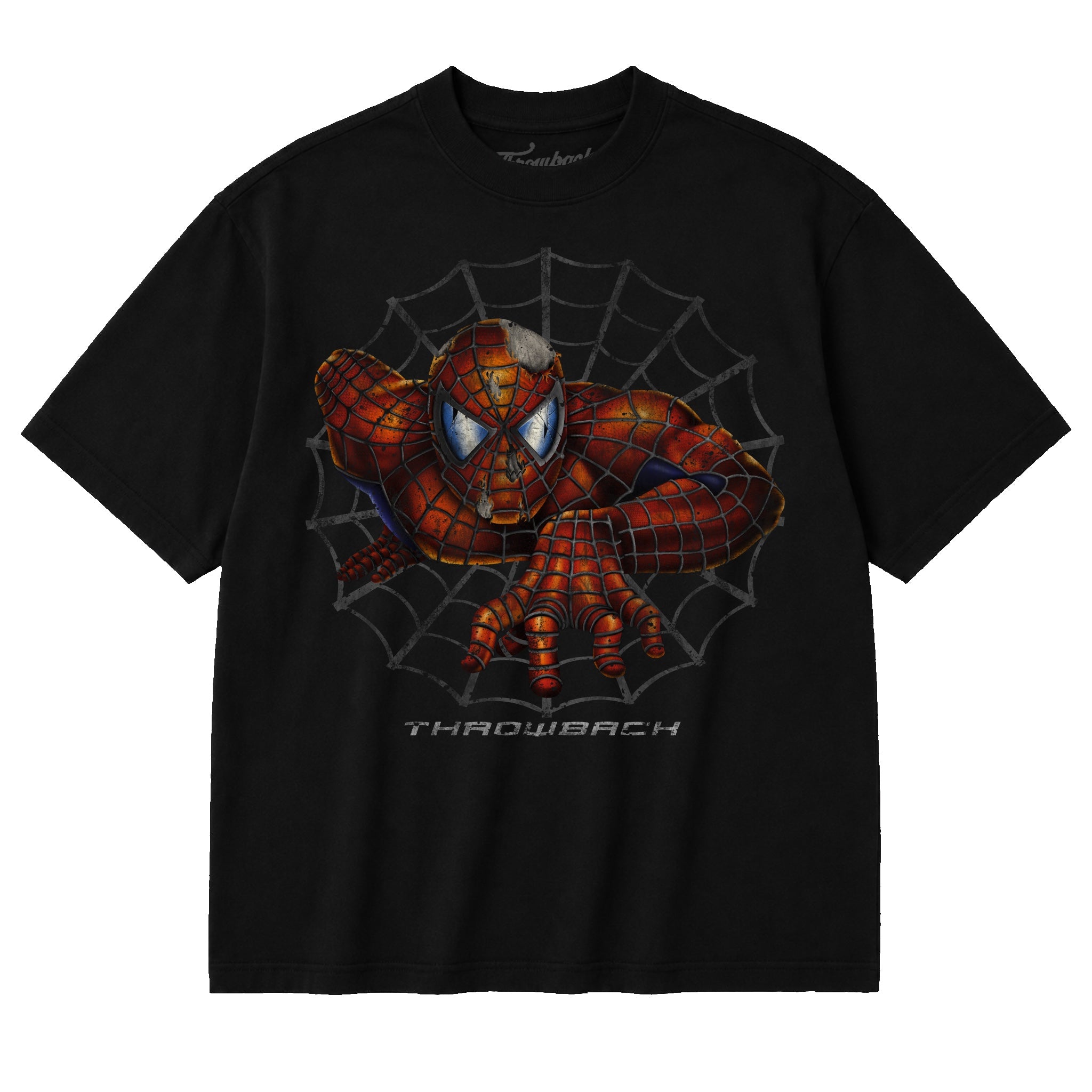 Throwback Spidey Web - Black (Oversized)