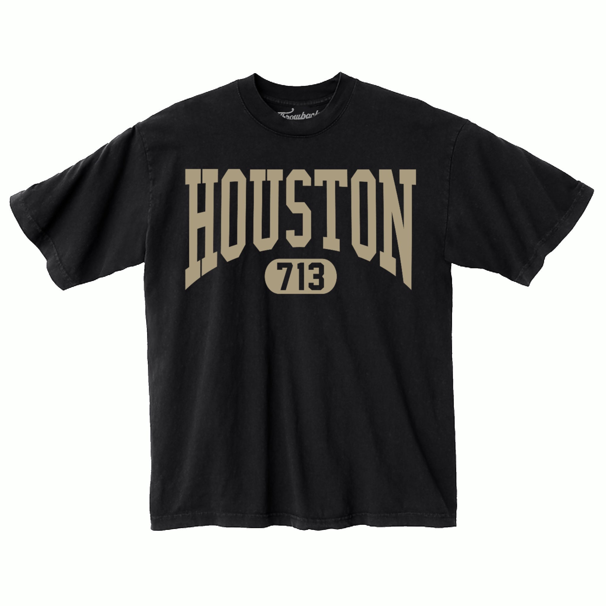 Houston Throwback Tee - Black (True to size)