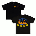 Neon Card Throwback Tee - Black (Oversized)