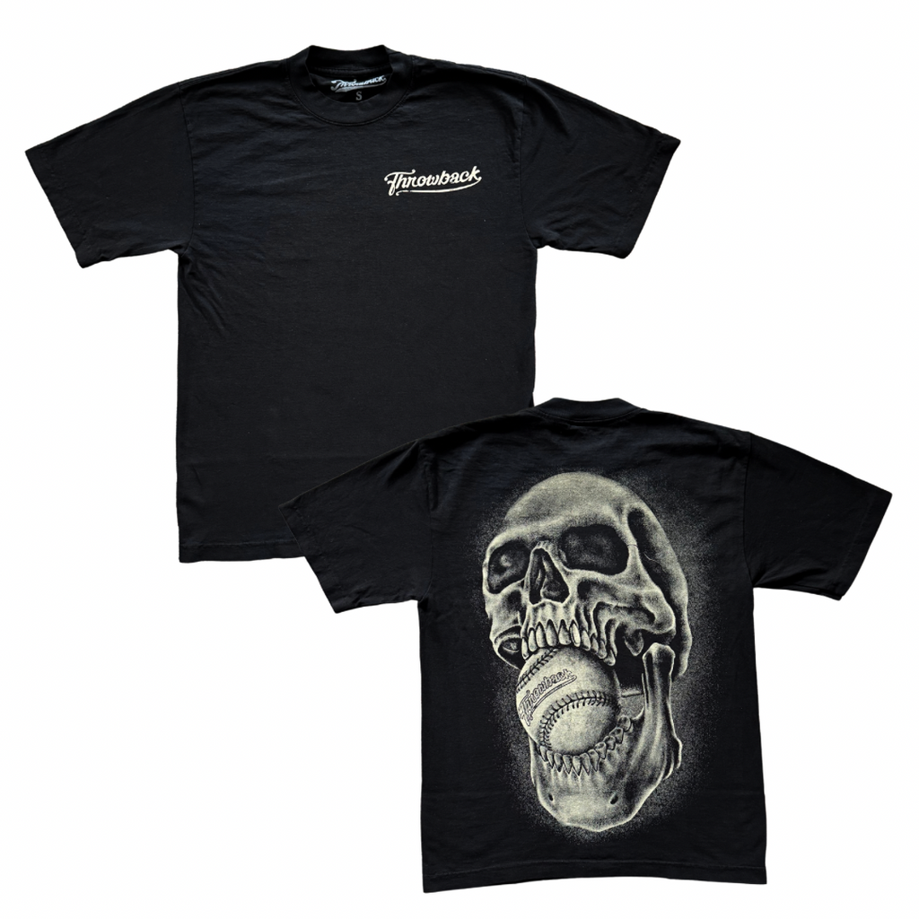 00’s Baseball Mouth Throwback Tee - Black