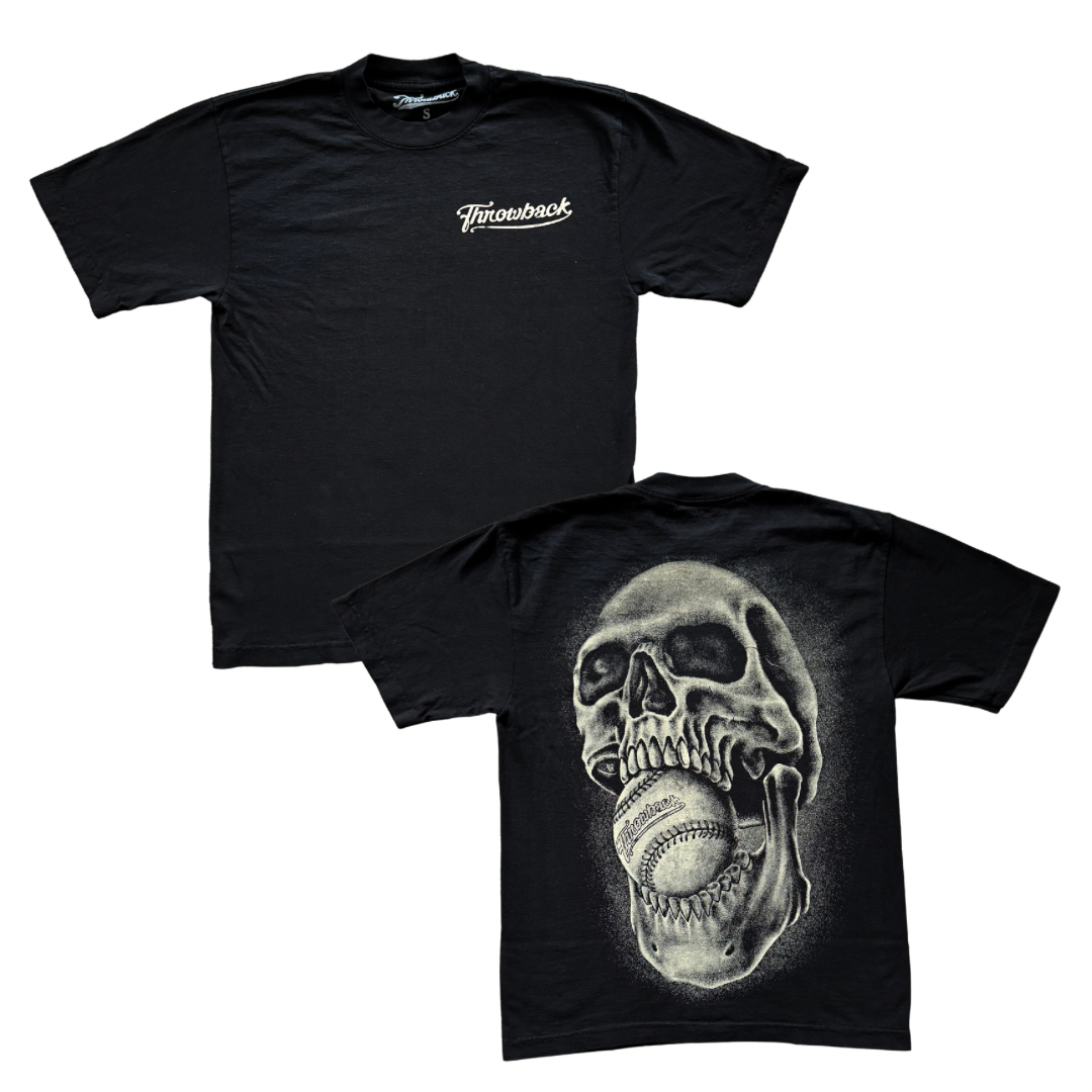 00’s Baseball Mouth Throwback Tee - Black