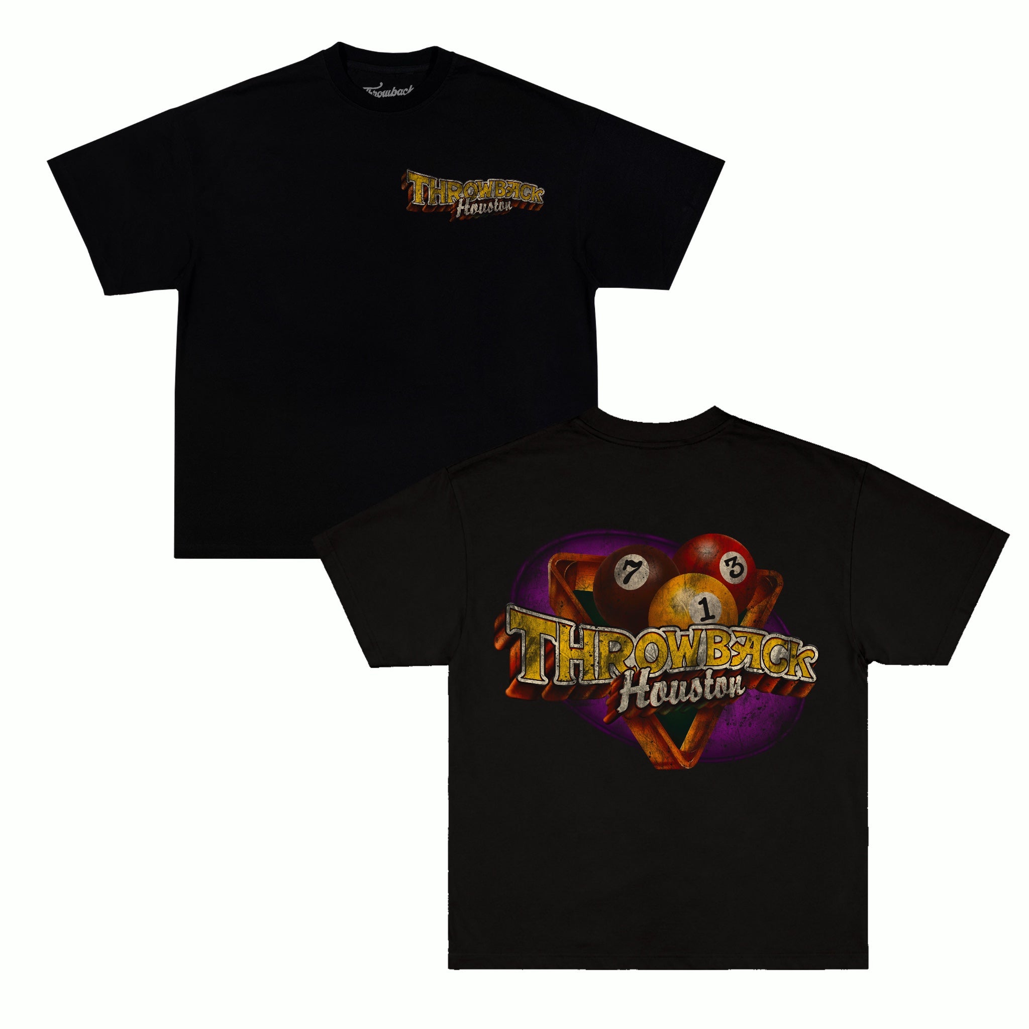 Billiards Throwback Tee - Black (Oversized)